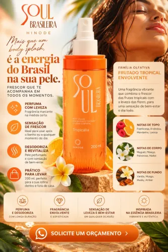 ? Body Splash Soul Brasileira Tropic | Aquele Cheiro Gostoso