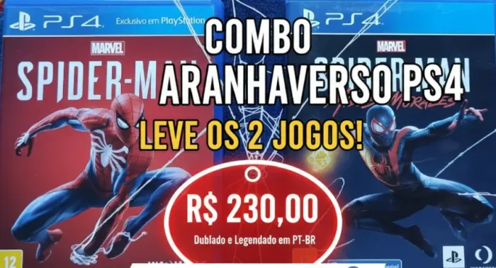 JOGO PS4 - Spiderman + Spiderman: Miles Morales 
