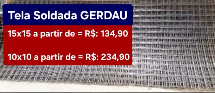 Tela 15x15 a partir de R$: 134,90 ( 2.45x6.00Mts. )