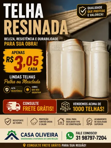 Telhas resinadas