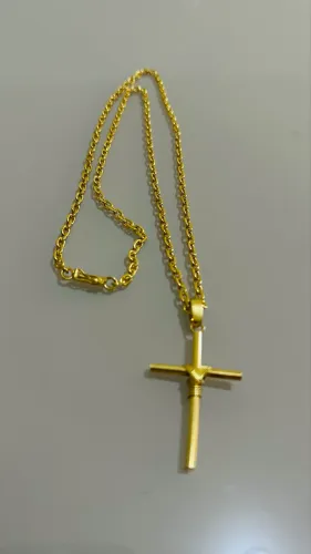 CORDÃO DE PRATA 925 BANHADO OURO