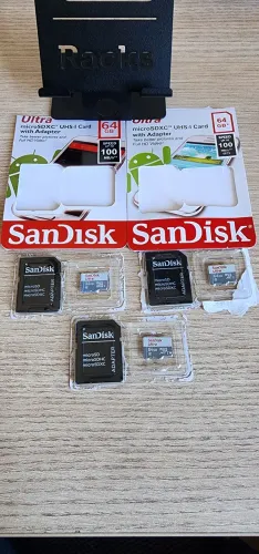 Kit Cartão De Memória 2 Micro Sd 64gb e 1 de 32gb Sandisk Ultra Class 10