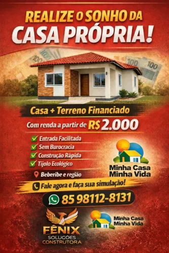 Construção + Terreno - PROGRAMA Minha Casa Minha Vida