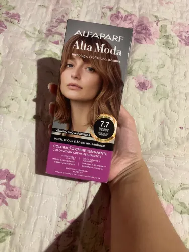 pinta de cabelo chocolate dourado 7.7 