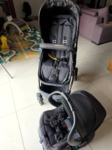 Carrinho de Bebê Galzerano Completo Travel System (Moisés + Bebê Conforto + Base)