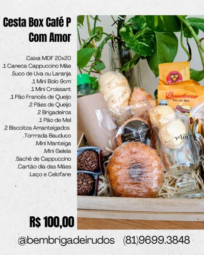 Cestas Box Café da Manhã dia das Mães