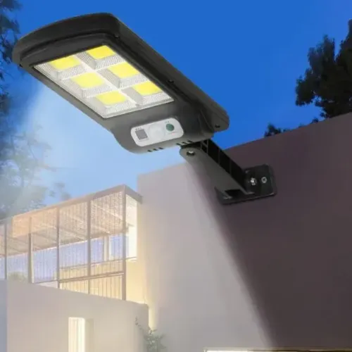 Refletor Portátil com Painel LED Luz Solar e Controle Remoto