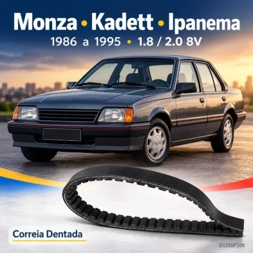 Correia Dentada Monza Kadett Ipanema 1.8 2.0 8V Dayco D125SP200 - Nova