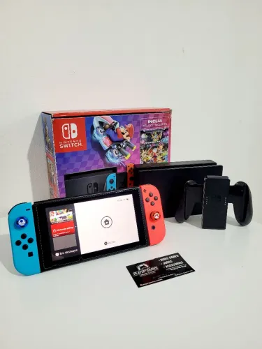 Nintendo Switch V2 Completo!! (Aceito Cartão)