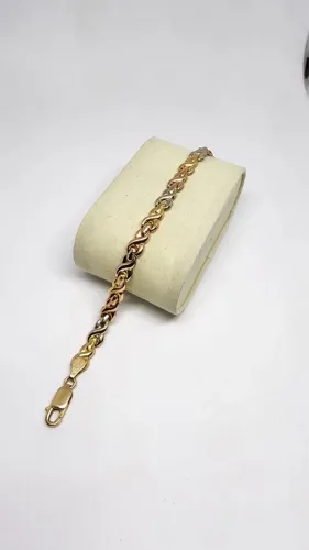 Bracelete em ouro 18k 8.57g garantia vitalícia loja física