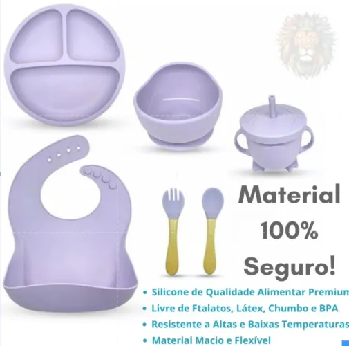 Kit alimentação bebê de silicone