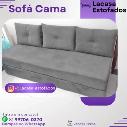 SOFÁ CAMA- TRÊS EM UM