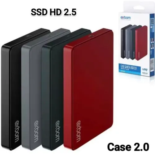 Case Exbom Sata USB 2.0 Para SSD HD 2.5 de Notebook Novo