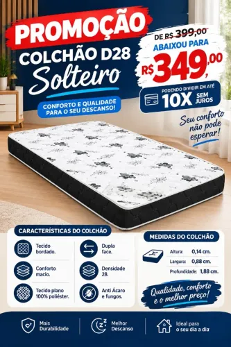 Colchão Solteiro D28 PROMOÇÃO