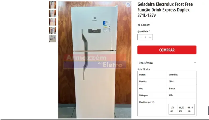 Geladeira Electrolux "Novinha" Praticamente sem Detalhes