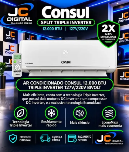 Ar condicionado Consul 12.000 triple inverter novo lacrado