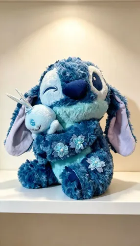 Stitch Sacura personalizado com Xepa tamanho médio 40cm.