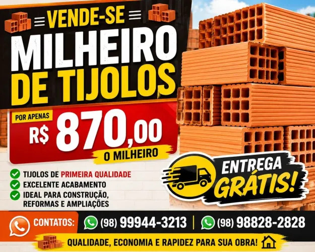 Vendo tijolos de primeira