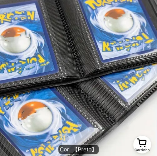Álbum Fichário para Cartas Pokémon, Yu-Gi-Oh!, Magic e TCGs - 480 Cartas