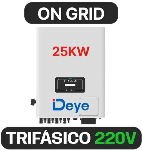 INVERSOR DEYE AFCI 25KW ON GRID 220V 3MPPT