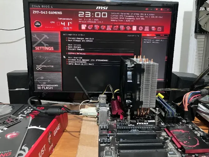 Placa mãe Z97 G43 Gaming MSI, Processador i7 4790k 4.40GHZ, Memória 8GB e Cooler Hyper 212