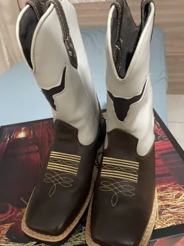 Bota N-39 Country Masculina Texana Bico Quadrado (Pouco Usada)