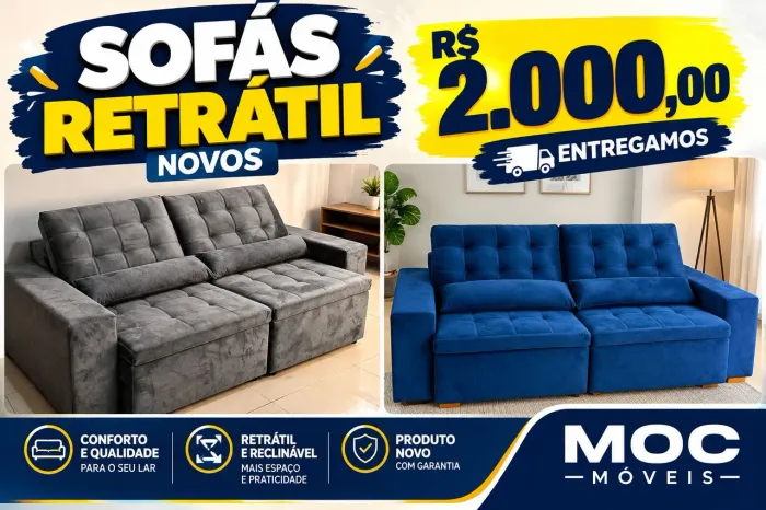 SOFÁS RETRÁTIL NOVOS