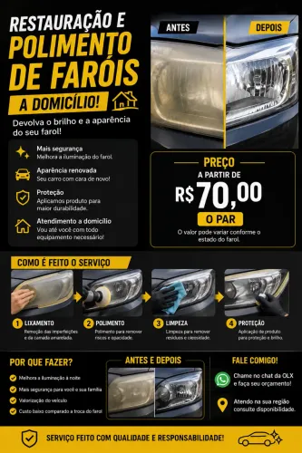 Polimento de faróis 