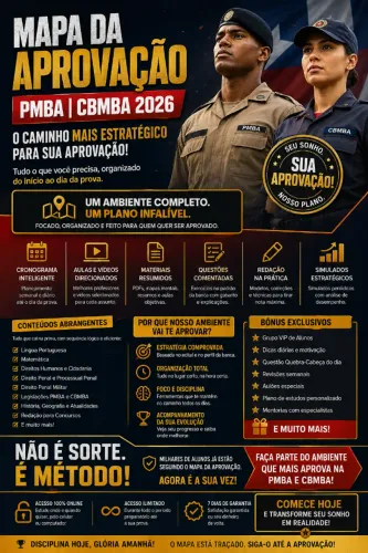 mentoria completa para o concurso da PMBA 2026