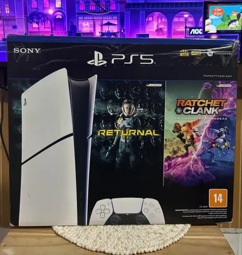 Ps5 slim digital 1tb semi novo com caixa +2jogos