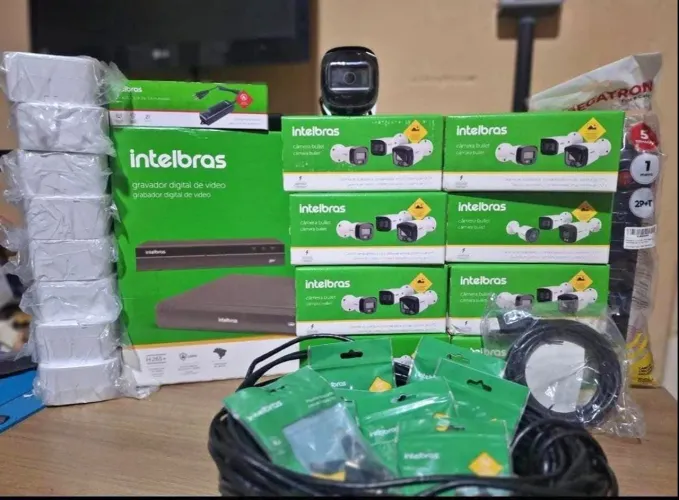 Kit 04 Câmeras Intelbras Completo!!!