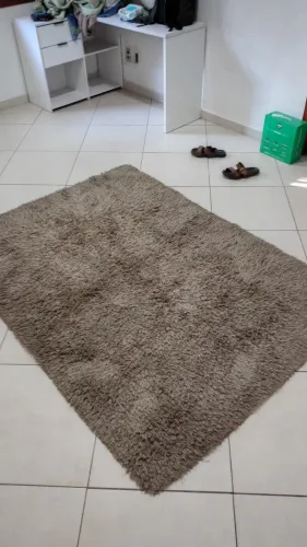 Tapete felpudo bege novíssimo