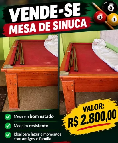 Vendo sinuca