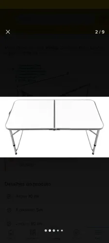 Mesa dobrável