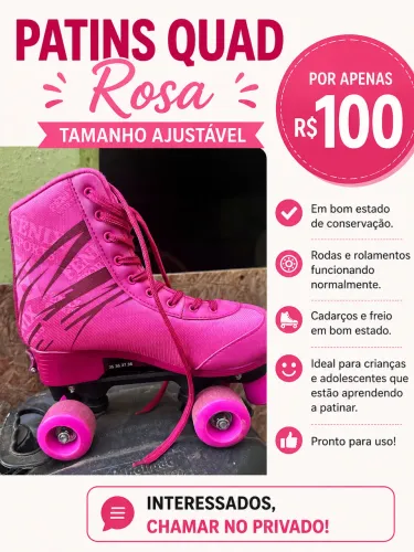Patins rosa