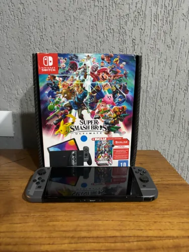 Nintendo Switch Oled Edição Especial Smash Bros Semi Novo Desbloquead@.