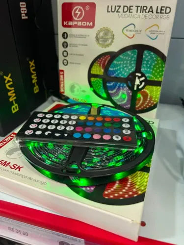Fita Led Colorida USB para Decoração TV sensor de batida