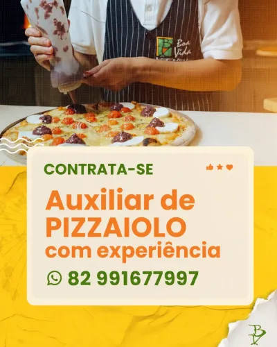 Vaga Auxiliar Pizzaiolo