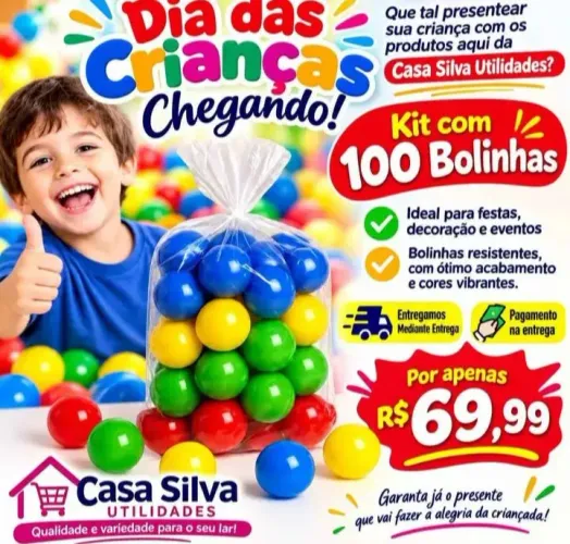100 bolinhas coloridas Entregamos