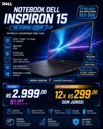Notebook Dell Inspiron 15