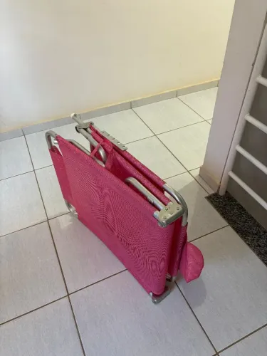 Espreguiçadeira Mor Alumínio Rosa 4 Posições - Nova e Confortável