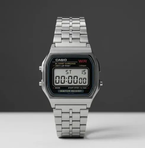 RELOGIO CASIO PRATA COM PRETO