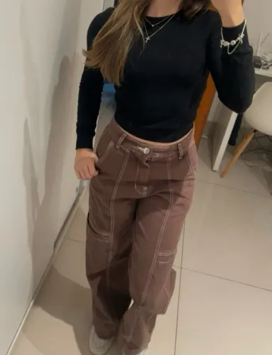 Calça teddy marrom pangeia tam 36
