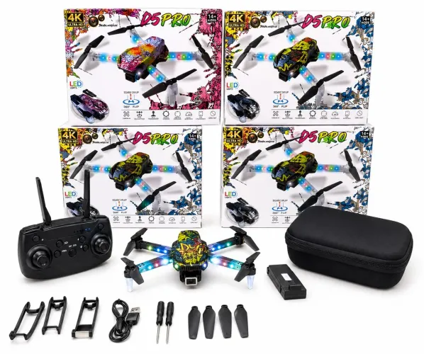 Drone rgb Hd com 2 bateria  d5 Pro