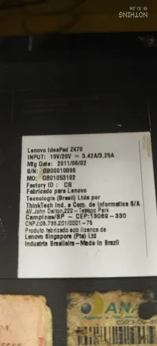Lenovo IdeaPad Z470------SUCATA