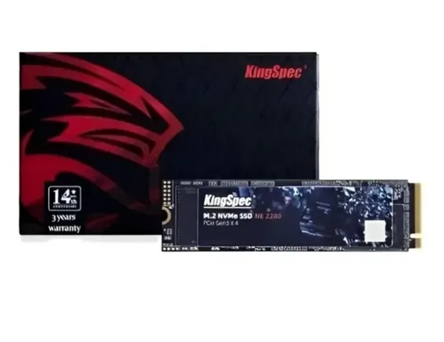 Ssd Kingspec M2 Nvme 256GB NE 2280 PCIe 3.0 Velocidade escrita 3200MB/s - leitura 2000MB/s