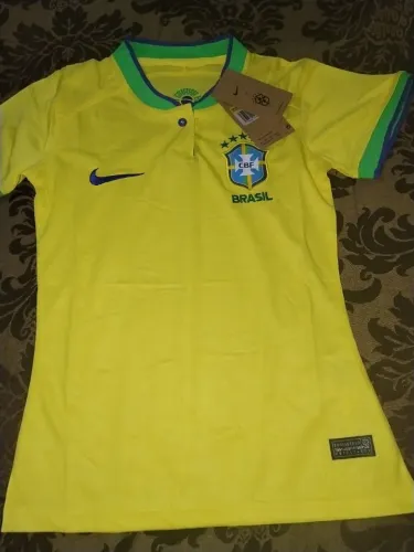 Camisa retro feminina copa 2022 seleção brasileira