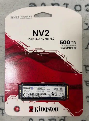 SSD kingston 500Gb nv2 pcie 4.0