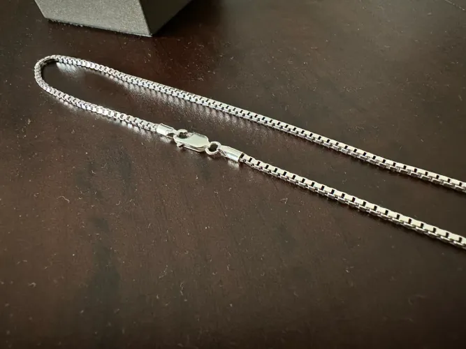 Colar Cordão Corrente Veneziana 50cm Unissex 925 Legitima