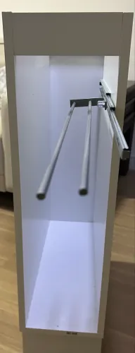 Balcão cozinha branco porta pano de prato